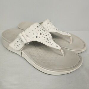 Dansko Catalina Sandals Women EU 42 11.5 - 12 Cream White Silver Studded Leather